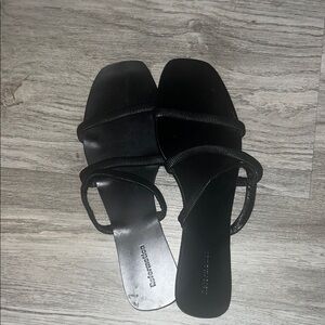 Reformation Black Strappy Sandals